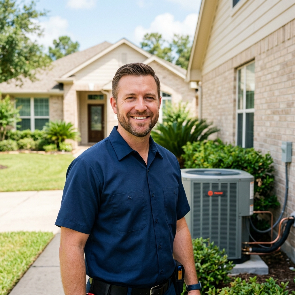 Howard Services HVAC technician at work in Mobile Alabama